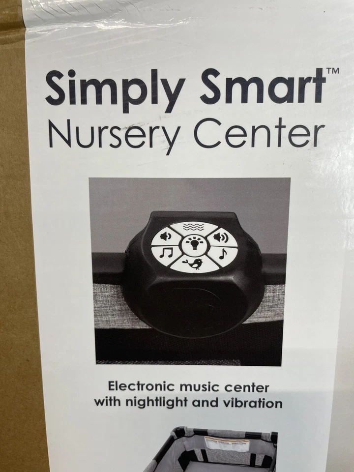 Baby Trend Simply Smart Guardería Centro Playard con moisés y bolsa de viaje - Gris Foto 3 de 4