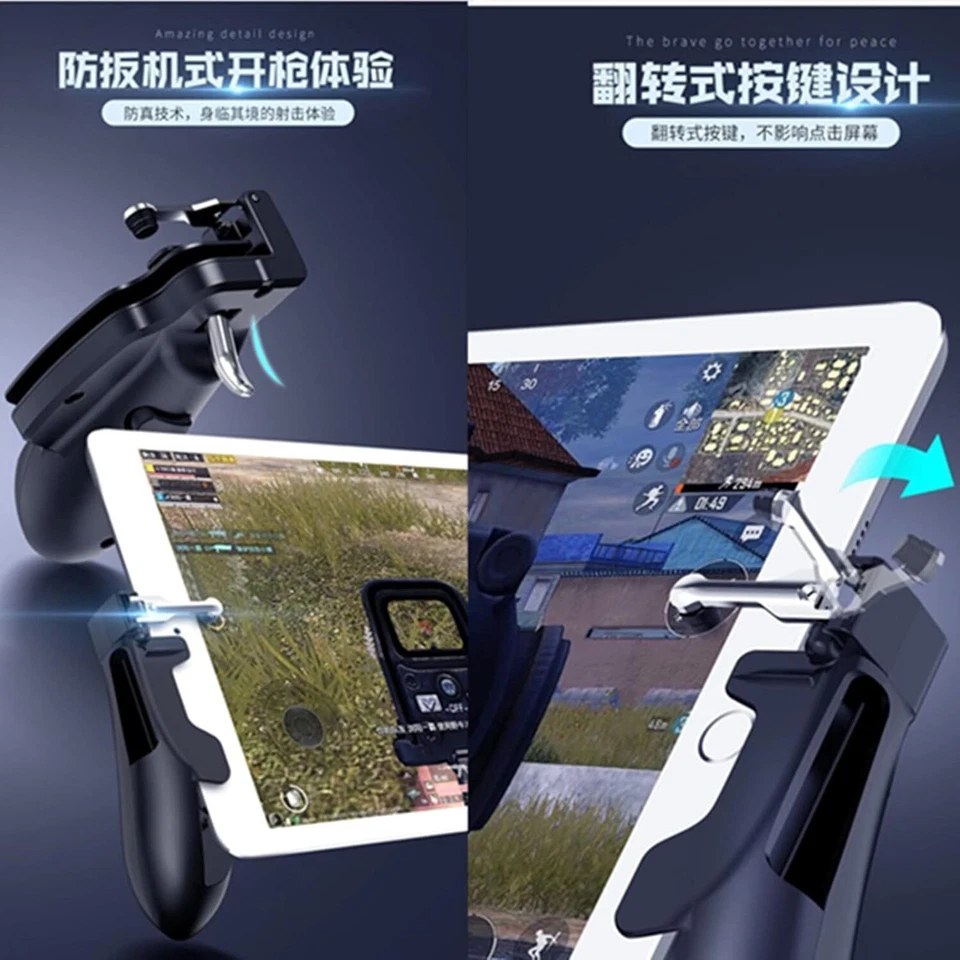 Mobile Game Controller Sensitive Shoot Aim Fire Triggers Fits Smartphone Tablet - Image 4 of 4