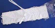 iCollection Lingerie white Lace Garter With Satin Bow detail One Size ,  7476