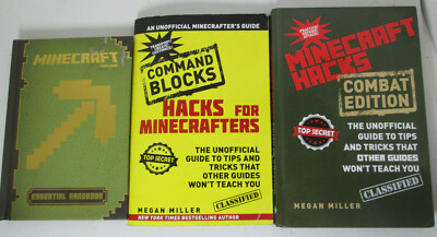Minecraft Hacks Hints Tips Tricks Straegy Guides 3 Hardcover Softcover Books 