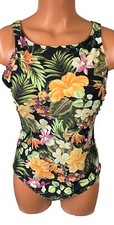 Hurley Ladies' Floral Swimsuit 1-Piece Stretch UPF 50 Large NWT