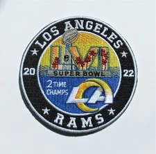 (1) NFL LOS ANGELES RAMS 2022 SUPER BOWL EMBROIDERED PATCH  (ITEM # 26B)