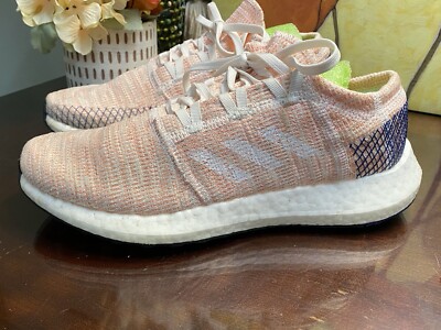Adidas Pure Boost Go Running Shoes in White Mystery Ink 7.5 Women's Sneaker Pink