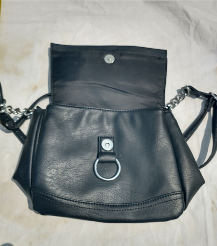 Koltov Collection Women’s Black Handbag Faux Leather Crossbody Adjustable Strap - Picture 4 of 7