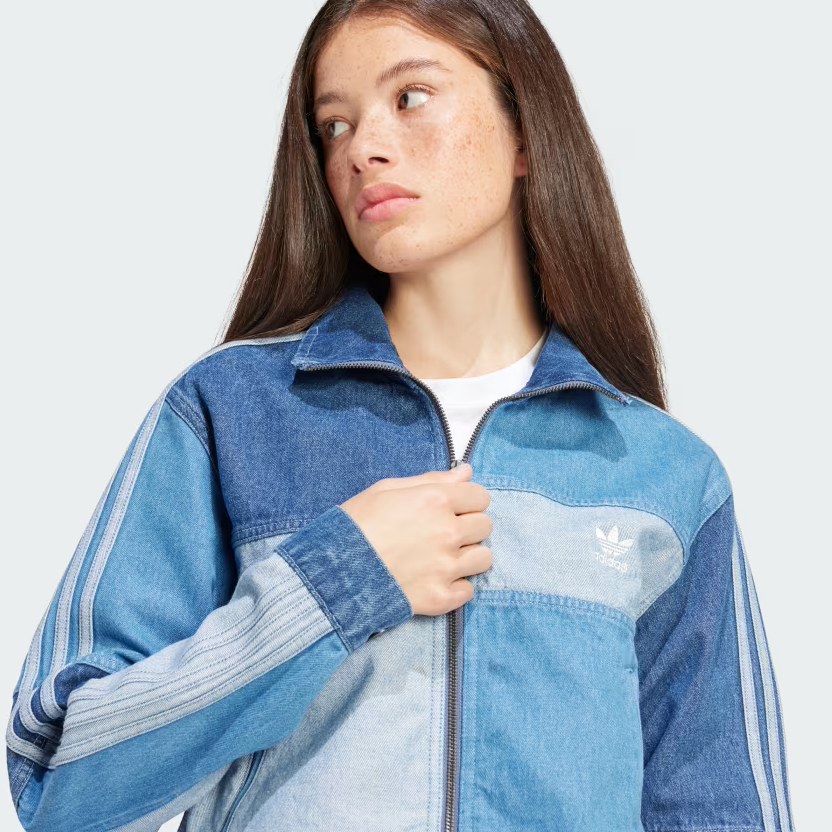 【Adidas】★KSENIASCHNAIDERxAdidas★ KSENIA TRACKTOP ADIDAS Originals KSENIASCHNAIDER Denim Patchwork Track Top