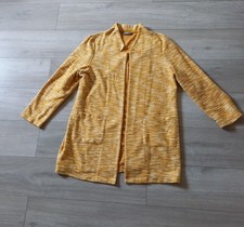 Nutmeg Gold Mustard Fleck Boyfriend Style Jacket Casual Layering Pockets Uk18