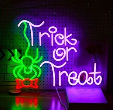 Halloween Trick Or Treat Neon Sign