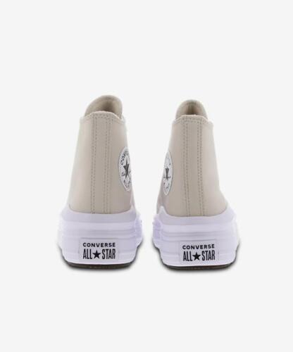 CONVERSE CHUCK TAYLOR ALLSTAR MOVE PELLE RAGAZZA PLATFORM BEIGE A04254C - Foto 6 di 7