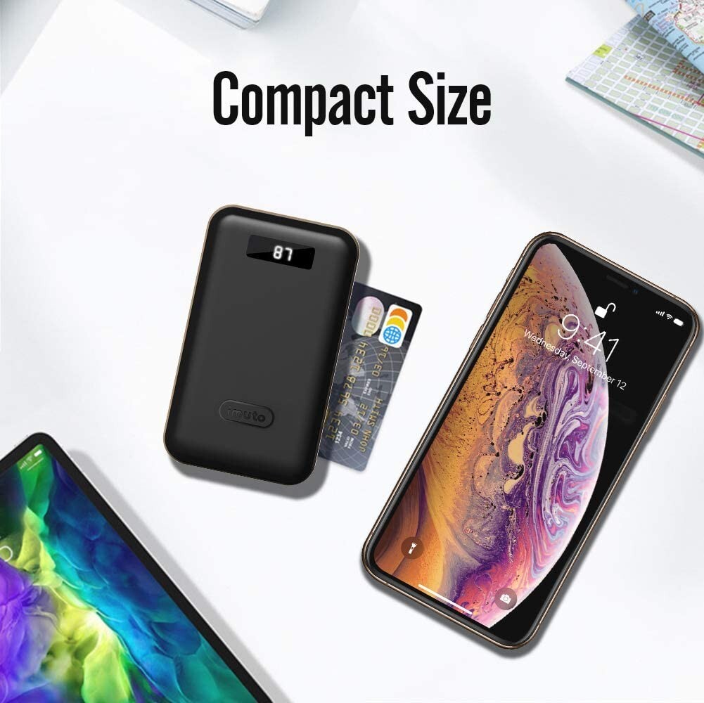 iMuto 20000mAh Portable Charger Compact Power Bank External Battery