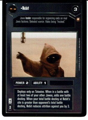 STAR WARS CCG SPECIAL EDITION DARK SIDE RARE NEBIT ex