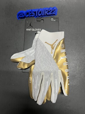 NIKE JORDAN VAPOR KNIT SKILL FOOTBALL GLOVES RECEIVER JET WHITE