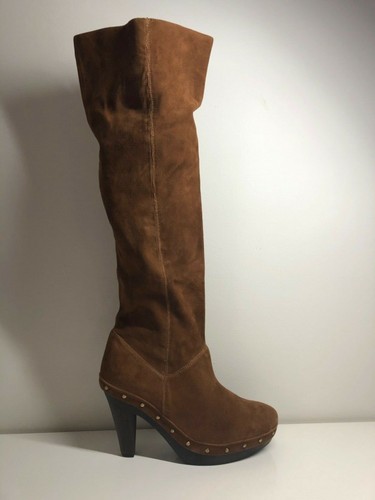 Country Road Zuecos Gamuza Botas Altas Plataforma Zapato De Mujer Tacones  Marrón Frontal 40 9 | eBay