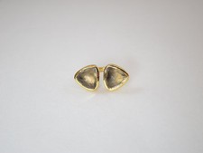 NEW Marz Gems Gold Plated Sterling Silver Smokey Quartz Gemstone Adjustable Ring