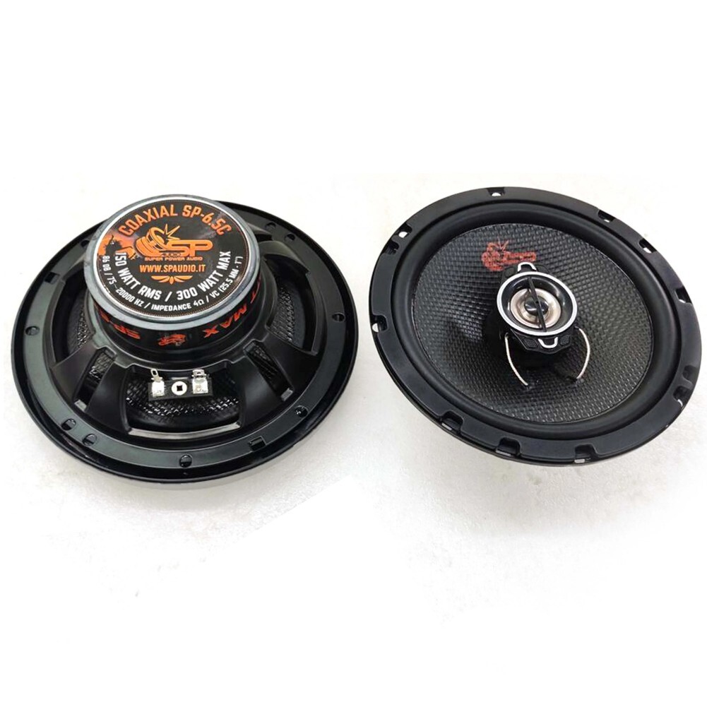 SP AUDIO SP-6.5C Casse Auto 165mm 300W | Power Coaxial 4 Ohm SPL