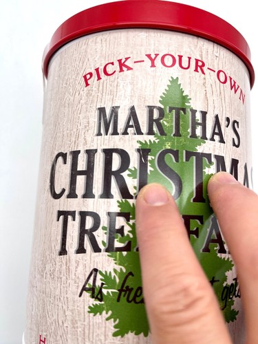 Set of 2 Martha Stewart Holiday Collection Carbon Steel Christmas Tree Canisters - Picture 12 of 12
