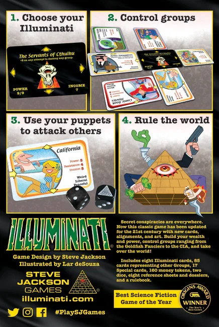 Illuminati 2nd Edition The Game Of Conspiracy Steve Jackson Games SJG 1387 Card - Image 2 of 4