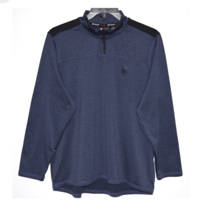 NEW MENS SPYDER ACTIVE 1/4 ZIP TOP! HIGH PERFORMANCE! SPYDER 1/4 ZIP Size L