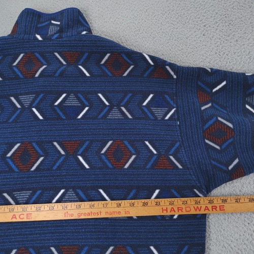 Patagonia Aztec Synchilla Snap-T Pullover Fleece Jacket Mens Large Blue Red - Picture 14 of 22