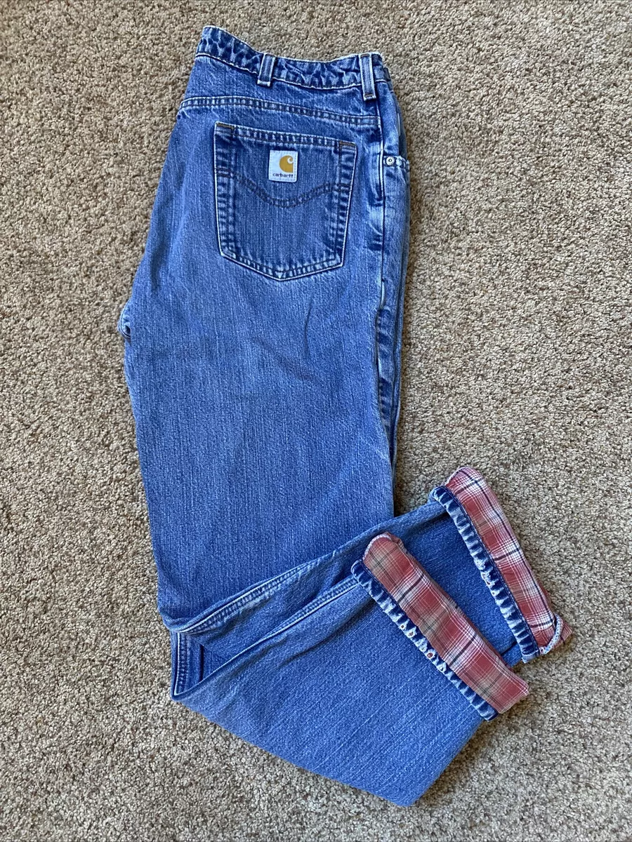 Carhartt women's flannel lined cheap jeans