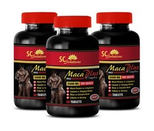 female libido booster and enhancer - MACA PLUS 1300MG - maca leaf powder - 3 Bot