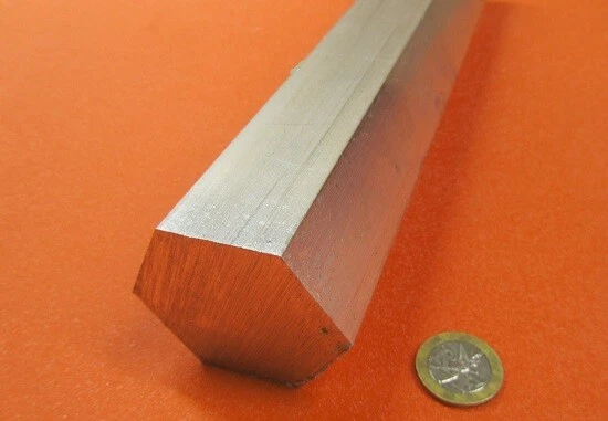 Barra hexagonal de aluminio 6061 2,0" hexagonal x 3 pies de longitud Foto 2 de 4