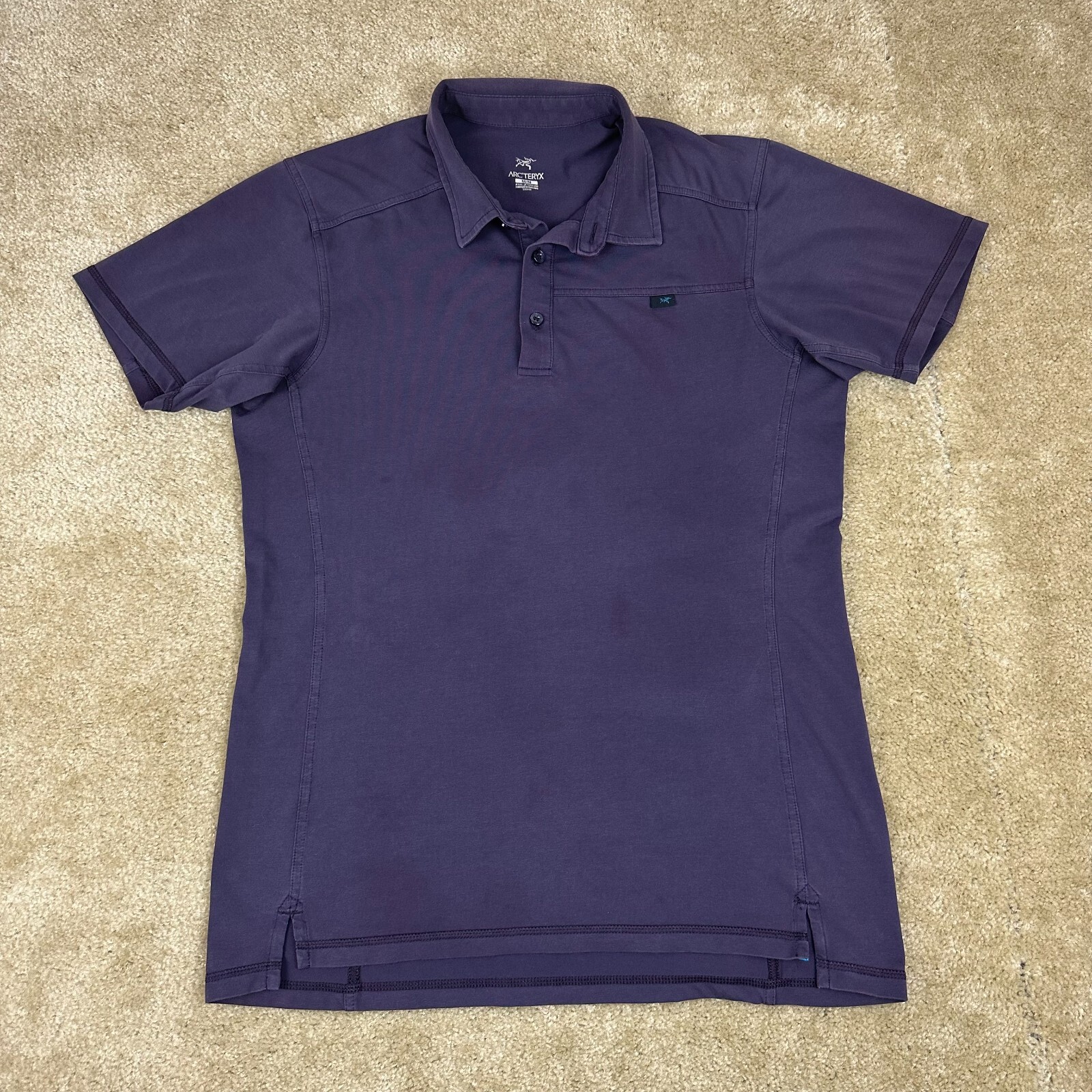 ARC'TERYX Polo uomo Arcteryx media prigioniera escursionismo cotone elasticizzato Gorpcore viola