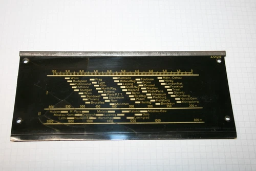 Scale disc, scale, dial glass, scale glass - tube radio Nora Undine 201L *.