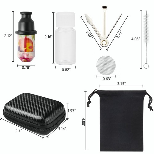 6 Pc Sneak a Toke One Hitter Metal Tobacco Smoking Pipe with Box Screens Free - Picture 7 of 7