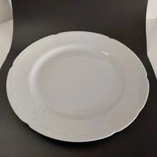 Kaiser West Germany Dubarry 12.5" White Serving Platter/Dish/Chop Plate