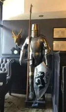 Medieval Knight Suit Of Armor Wearable Crusader Combat Full Body Armor Suit Larp
