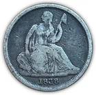 1838-O Seated Liberty Silver Dime Fine F Coin #19034