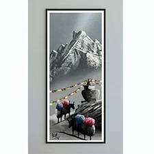 Mt. Annapurna, Abstract Art of Mountain, Best for Office and Home Decoration