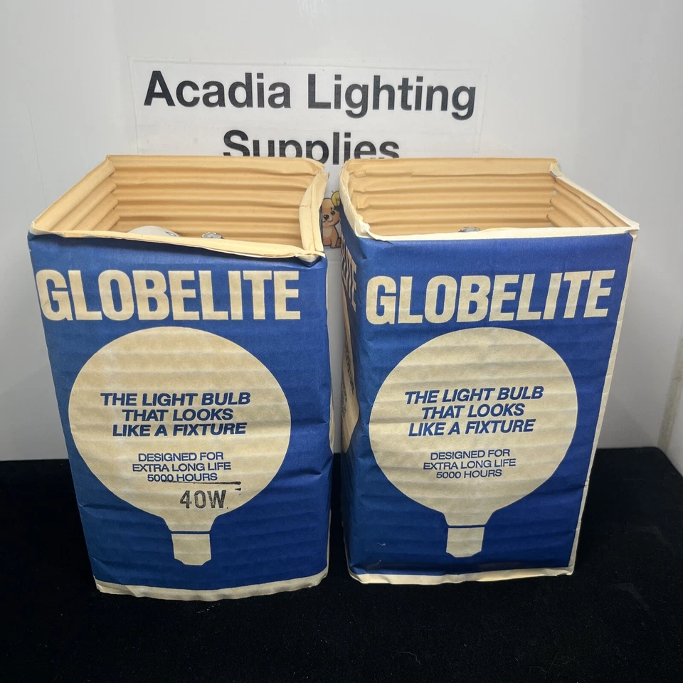 ⚡️2 Pack⚡️40-Watt 395-Lumen G40 Globe Bulb, Soft White 5000 Hour - Image 2 of 4