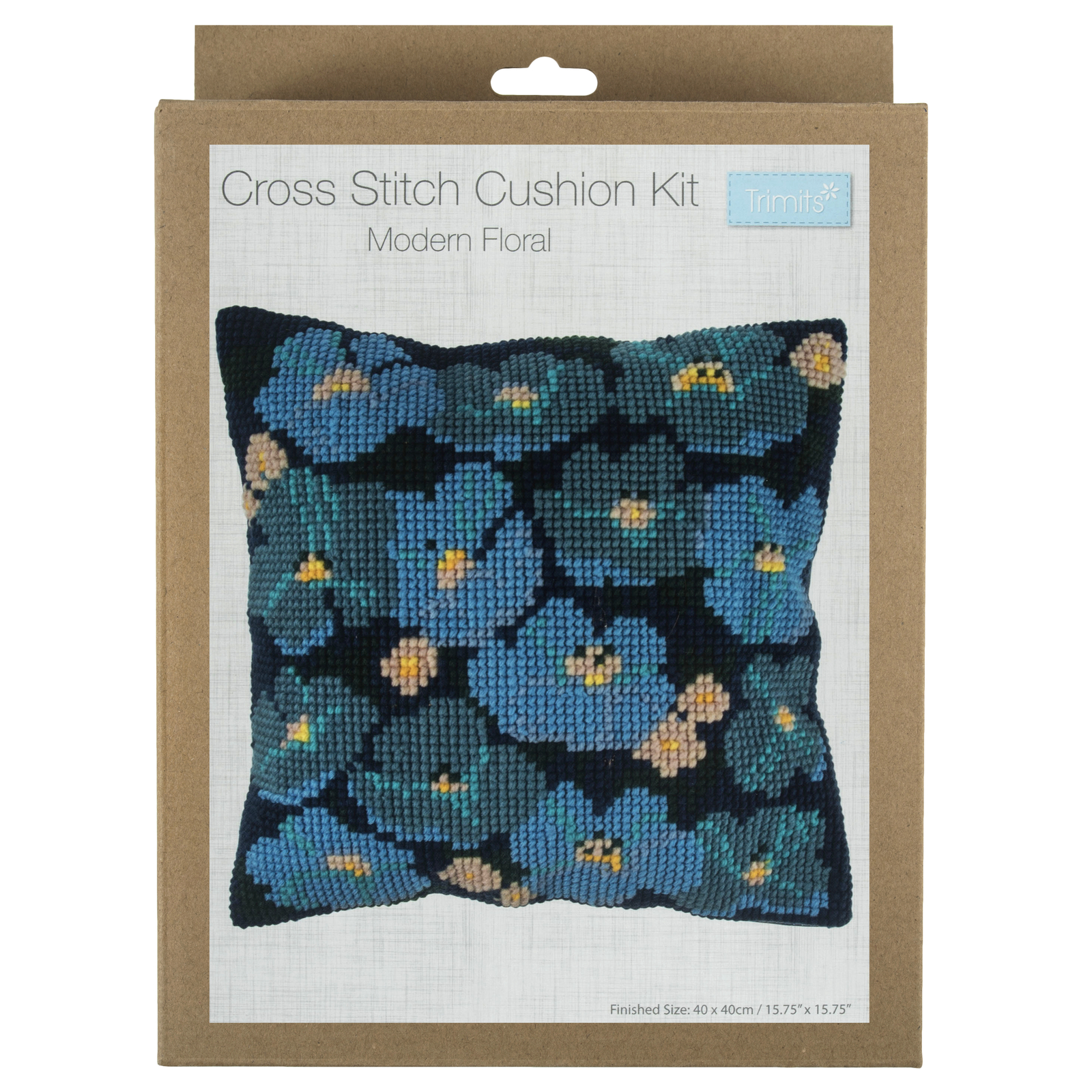 B&Q - Modern FloralCounted Cross Stitch Kit: Cushion: Modern FloralTrimits - Image 2