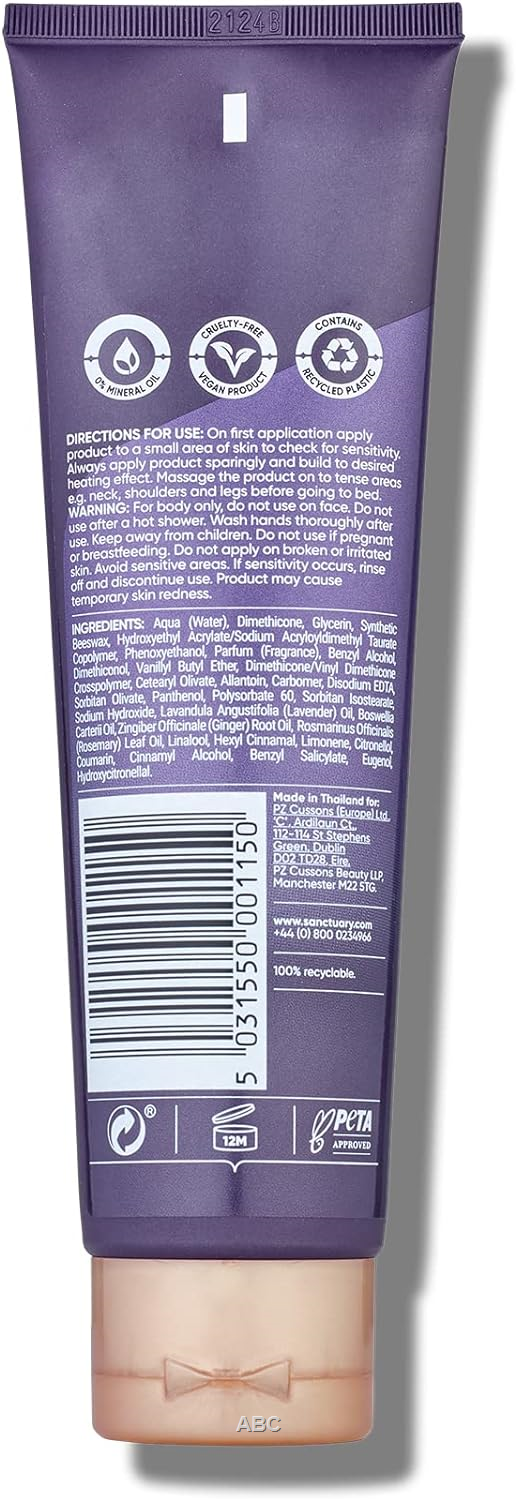 Sanctuary Spa DeStress Warming Body Balm, No Mineral Oil, Cruelty Free