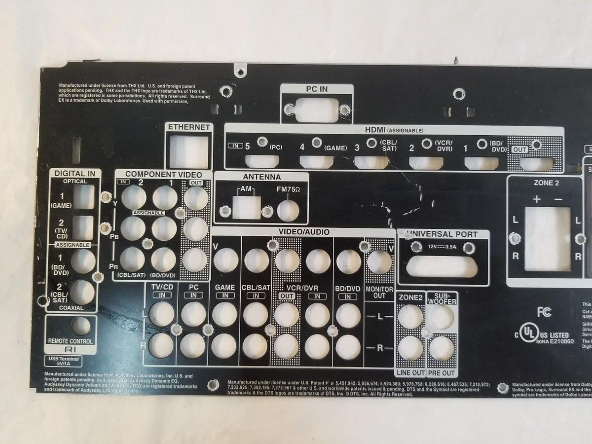 ONKYO TX-NR609 AV Receiver BACK PANEL | eBay