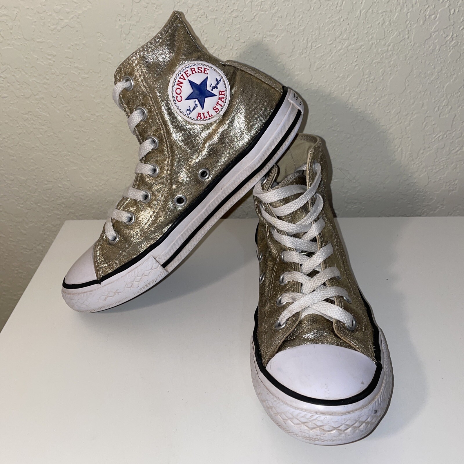 converse gold glitter sneakers