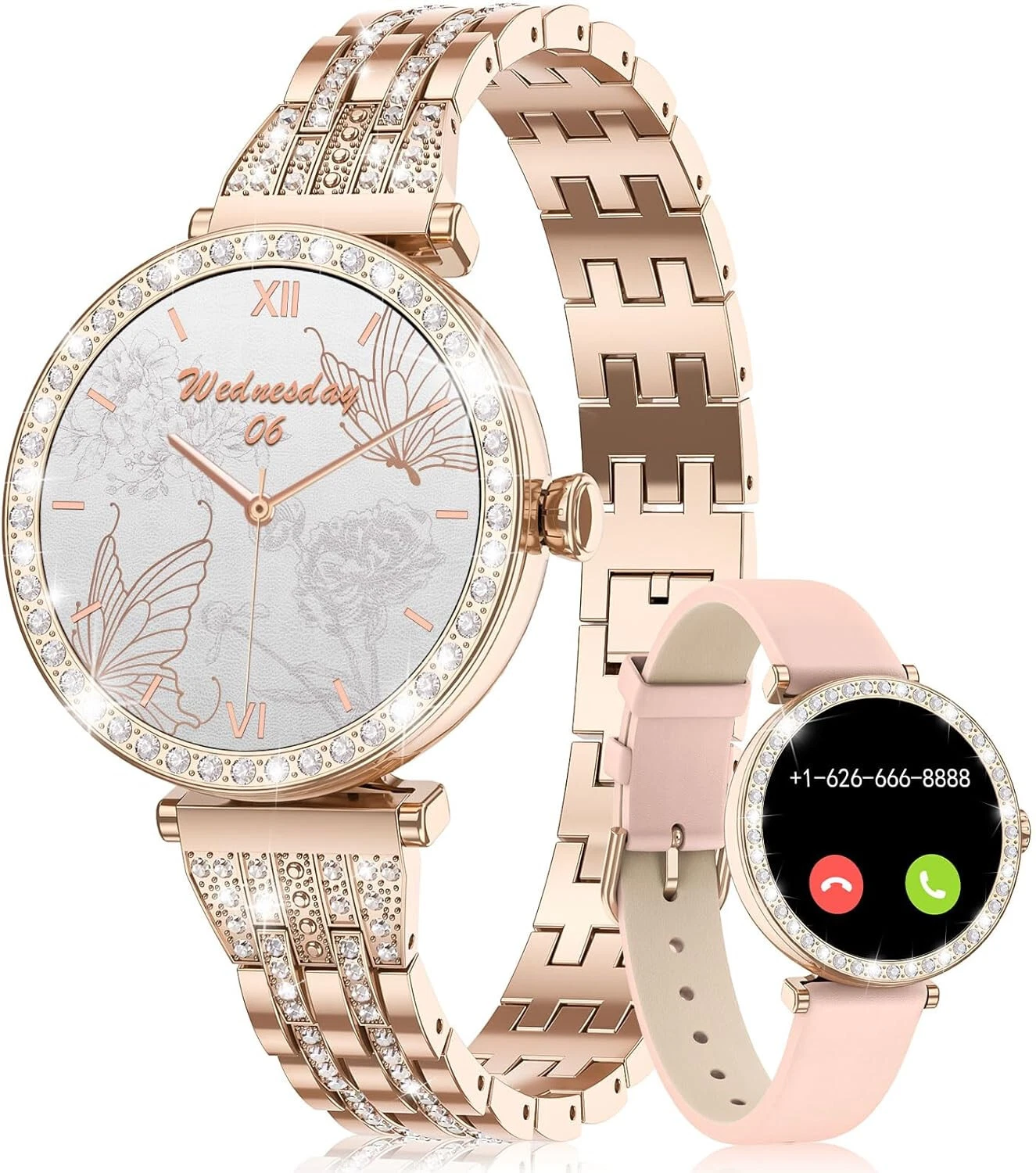 Smart Watch Women with Phone Function Wristwatch Waterproof for Android IOS