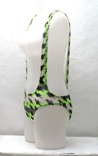 Green Open Top Spandex Dance / Fitness Leotard for Women size 12 Large