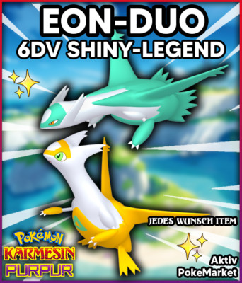 EON DUO   SHINY 6DV   Pokemon Karmesin und Purpur Lvl 100 Battle Ready + VGC