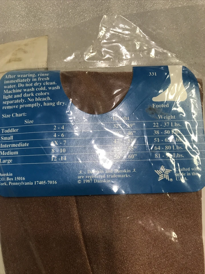 Meia-calça feminina pele de dança ultra cintilante pés 331 Lt brinde LG 12-14 dança infantil NOVA - Imagem 3 de 4