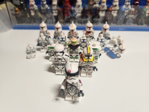 9 custom Clone Army lego minifigures Plus Extra Pieces - Picture 1 of 16