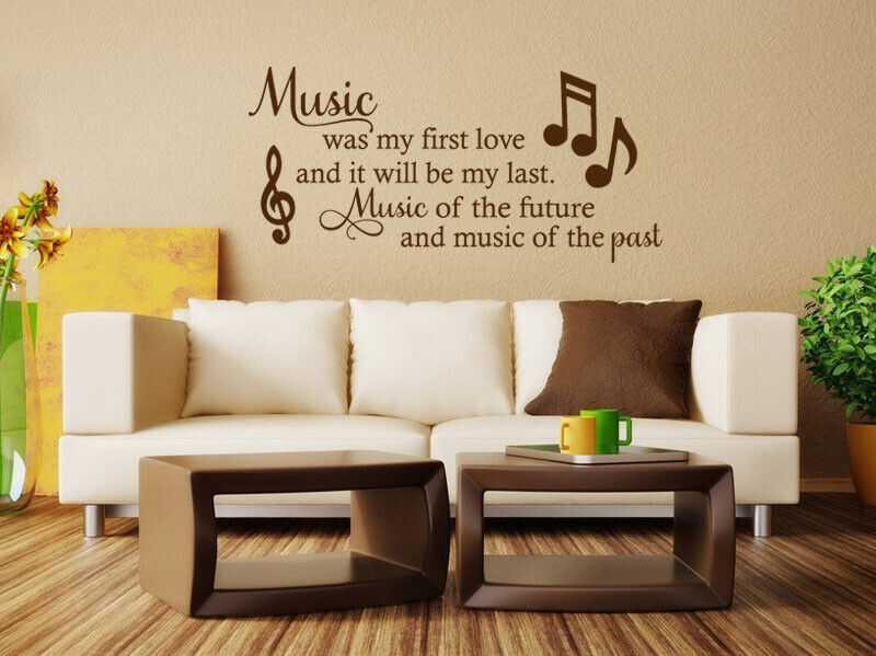 Wall art sticker Music was my first love.. Lyrics, John Miles, vinyl  transfer.