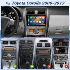 For Toyota Corolla 2009-2013 Carplay Android 12 Car Stereo Radio Backup Camera