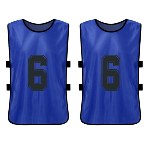 12 PCS Adults Soccer Pinnies Quick Drying Football Team Jerseys Sports Q1K3 - Picture 9 of 12