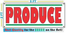 PRODUCE BANNER Sign NEW XL Larger Size Best Quality for the   