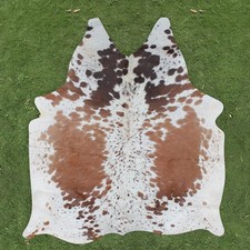 100 Real Natural Area Cow Hair On Cowhide Skin Floor Rug Carpet 66"x62" CC1372