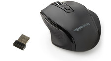 Amazon Basics Wireless Mouse Ergonomic 2.4GHz Optical DPI Adjustable Black