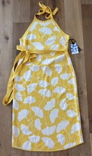 DVF x Target Yellow Dress Halter Tie Neck Sweaterknit Midi Dress SIZE XL - NWT