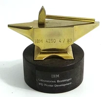 Vintage 1983 IBM 4250 Laboratories Boeblingen IPD Printer Anvil & Hammer #966